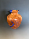 WT #284, Vase from Plum with Lapis inlay.