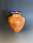 WT #284, Vase from Plum with Lapis inlay.