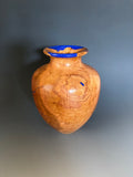 WT #284, Vase from Plum with Lapis inlay.