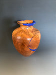 WT #284, Vase from Plum with Lapis inlay.