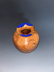 WT #284, Vase from Plum with Lapis inlay.