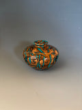 WT #289, Miniature axe from Jarrah Burl with Chrysocolla inlay.