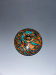 WT #289, Miniature axe from Jarrah Burl with Chrysocolla inlay.