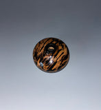 Wt # 290, Miniature Hollow Form Vessel from Jarrah Burl with Jet inlay.