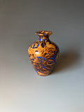 WT #293, Miniature Vase from Jarrah Burl with Lapis inlay.