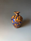 WT #293, Miniature Vase from Jarrah Burl with Lapis inlay.