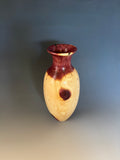 WT #297, Vase from Eastern Red Cedar with Jet inlay.