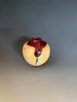 WT #298, Hollow Form Vessel from Eastern Red Cedar with Chrysocolla inlay.