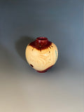 WT #298, Hollow Form Vessel from Eastern Red Cedar with Chrysocolla inlay.