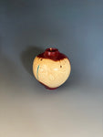 WT #298, Hollow Form Vessel from Eastern Red Cedar with Chrysocolla inlay.