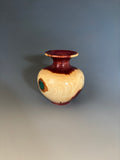 WT #299, Vase from Eastern Red Cedar with Malachite inlay.