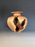 WT #301, Live Edge Tamarisk Hollow Form with Crushed Chrysocolla inlay.