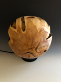 WT #110, Hollow Form Vessel from Eastern Red Cedar with Malachite Inlay.