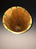 WT #95, Hollow Form Vase of Gamble Oak & Malachite