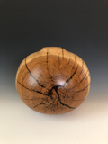 WT #84, Hollow Form Vessel from Gambel Oak with Jet inlay