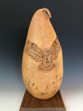 P #13, Pyrography on Gourd,  NFS