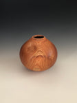 WT #77, Hollow Form Vessel from Tamarisk with Malachite inlay