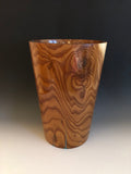 WT #55, Vase from Russian Olive with Turquoise inlay